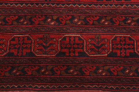 handmade Tribal Biljik Khal Mohammadi Drk. Red Black Hand Knotted RECTANGLE 100% WOOL area rug 6x8
