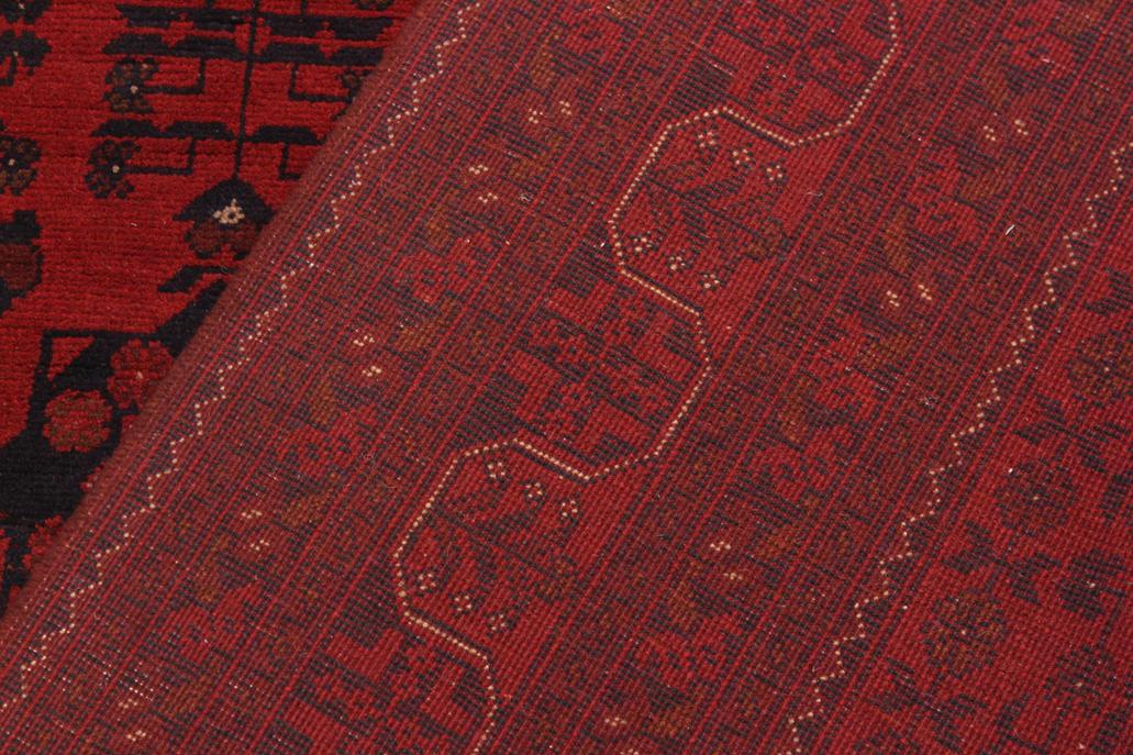 handmade Tribal Biljik Khal Mohammadi Drk. Red Black Hand Knotted RECTANGLE 100% WOOL area rug 6x8