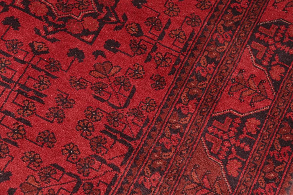 handmade Tribal Biljik Khal Mohammadi Red Black Hand Knotted RECTANGLE 100% WOOL area rug 5x6