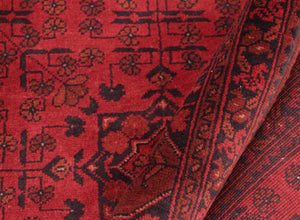 handmade Tribal Biljik Khal Mohammadi Red Black Hand Knotted RECTANGLE 100% WOOL area rug 5x6