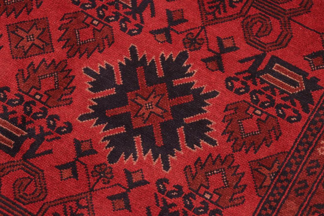 handmade Tribal Biljik Khal Mohammadi Red Blue Hand Knotted RECTANGLE 100% WOOL area rug 6x8