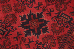 handmade Tribal Biljik Khal Mohammadi Red Blue Hand Knotted RECTANGLE 100% WOOL area rug 6x8