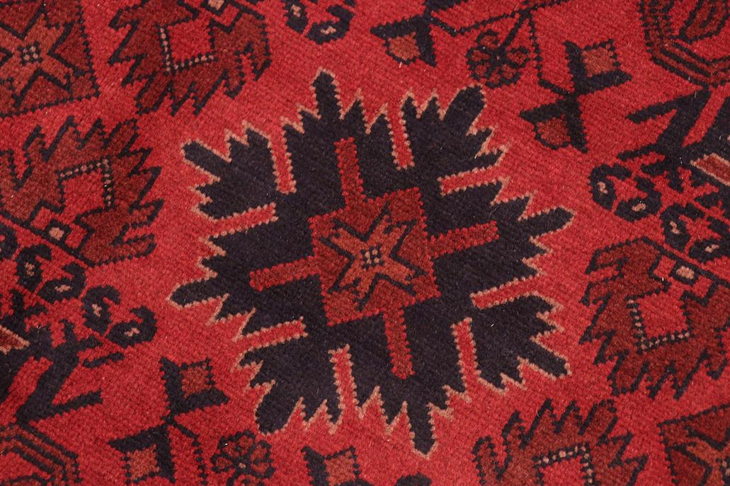 handmade Tribal Biljik Khal Mohammadi Red Blue Hand Knotted RECTANGLE 100% WOOL area rug 6x8