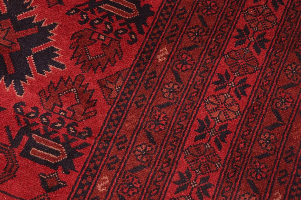 handmade Tribal Biljik Khal Mohammadi Red Blue Hand Knotted RECTANGLE 100% WOOL area rug 6x8
