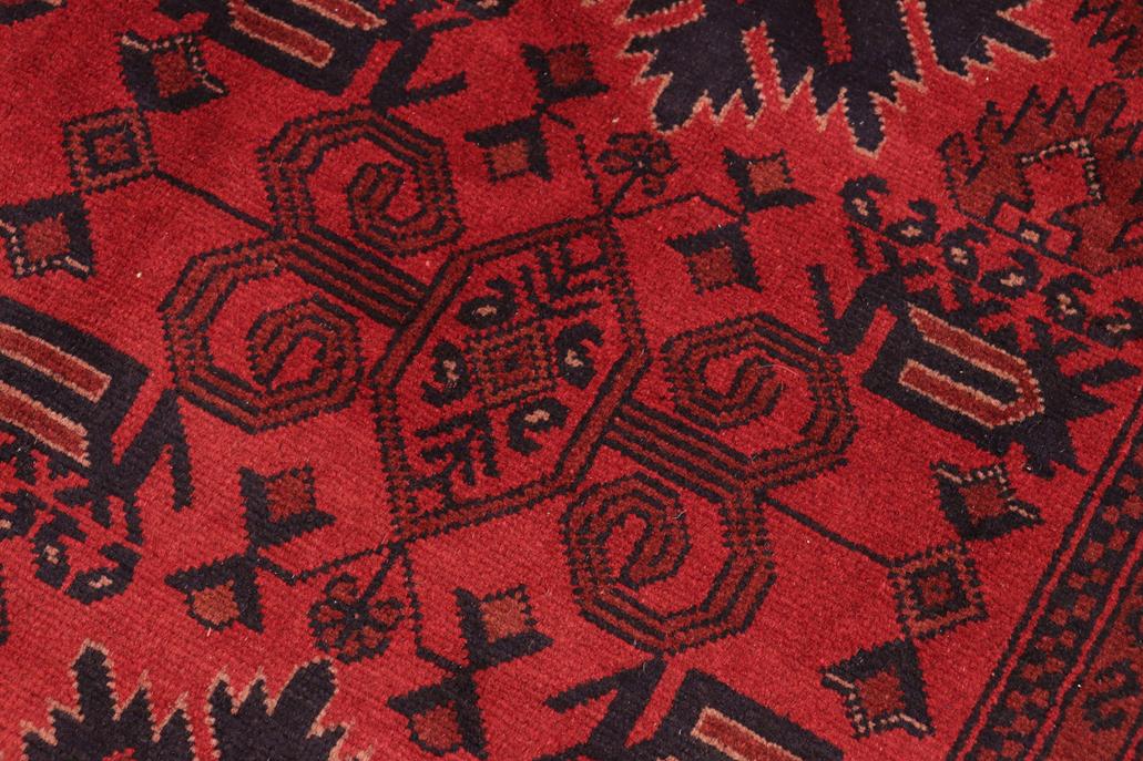 handmade Tribal Biljik Khal Mohammadi Red Blue Hand Knotted RECTANGLE 100% WOOL area rug 6x8