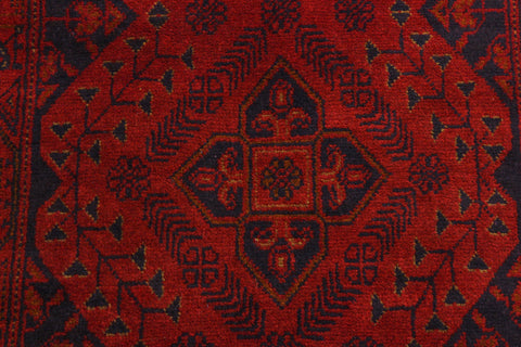 handmade Tribal Biljik Khal Mohammadi Dark Red Black Hand Knotted RUNNER 100% WOOL area rug 3 x 6