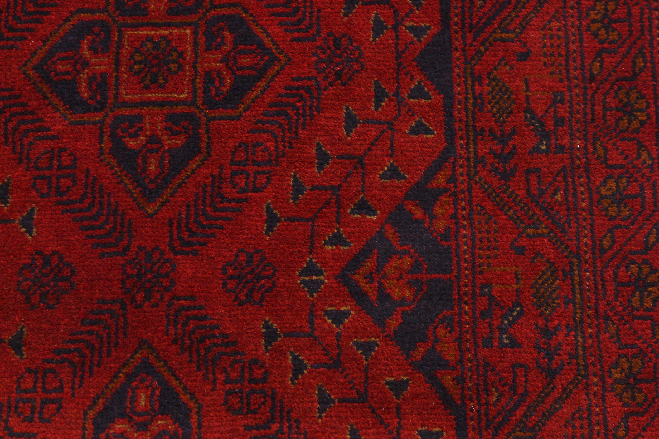 handmade Tribal Biljik Khal Mohammadi Dark Red Black Hand Knotted RUNNER 100% WOOL area rug 3 x 6