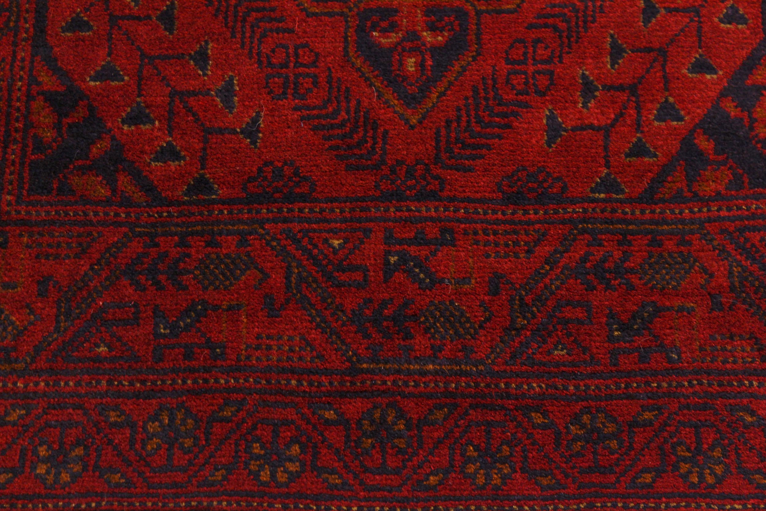 handmade Tribal Biljik Khal Mohammadi Dark Red Black Hand Knotted RUNNER 100% WOOL area rug 3 x 6