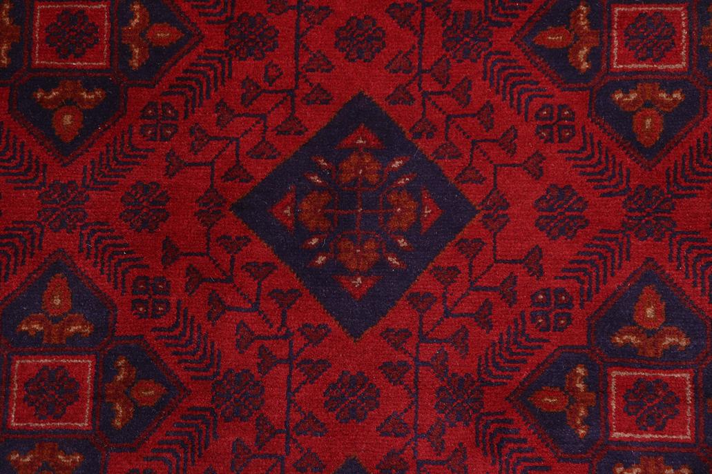 handmade Tribal Biljik Khal Mohammadi Red Blue Hand Knotted RECTANGLE 100% WOOL area rug 5x7