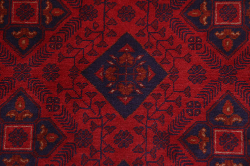 handmade Tribal Biljik Khal Mohammadi Red Blue Hand Knotted RECTANGLE 100% WOOL area rug 5x7