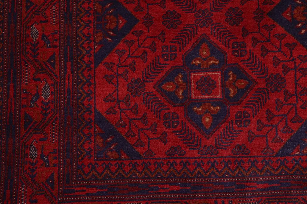 handmade Tribal Biljik Khal Mohammadi Red Blue Hand Knotted RECTANGLE 100% WOOL area rug 5x7