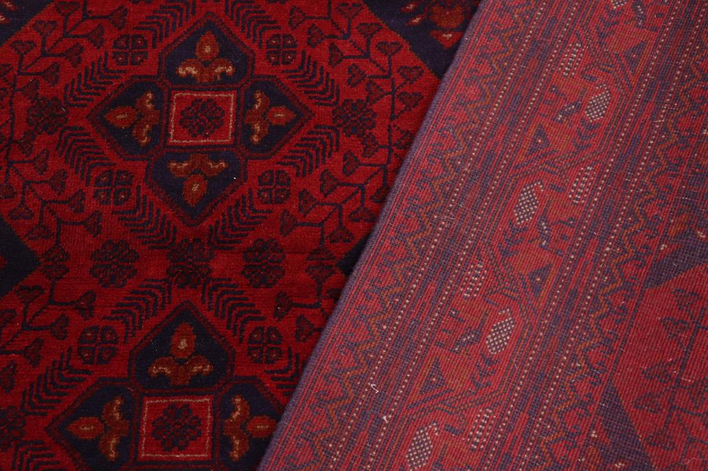 handmade Tribal Biljik Khal Mohammadi Red Blue Hand Knotted RECTANGLE 100% WOOL area rug 5x7