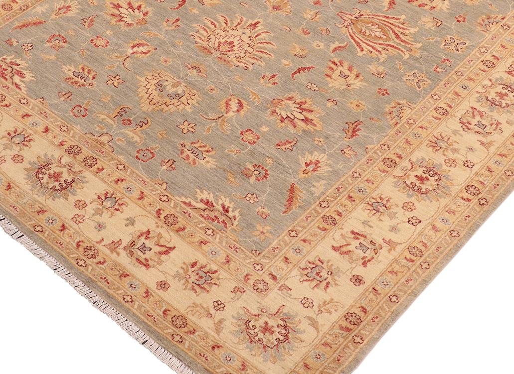 handmade Traditional Kafkaz Gray Beige Hand Knotted RECTANGLE 100% WOOL area rug 7 x 11