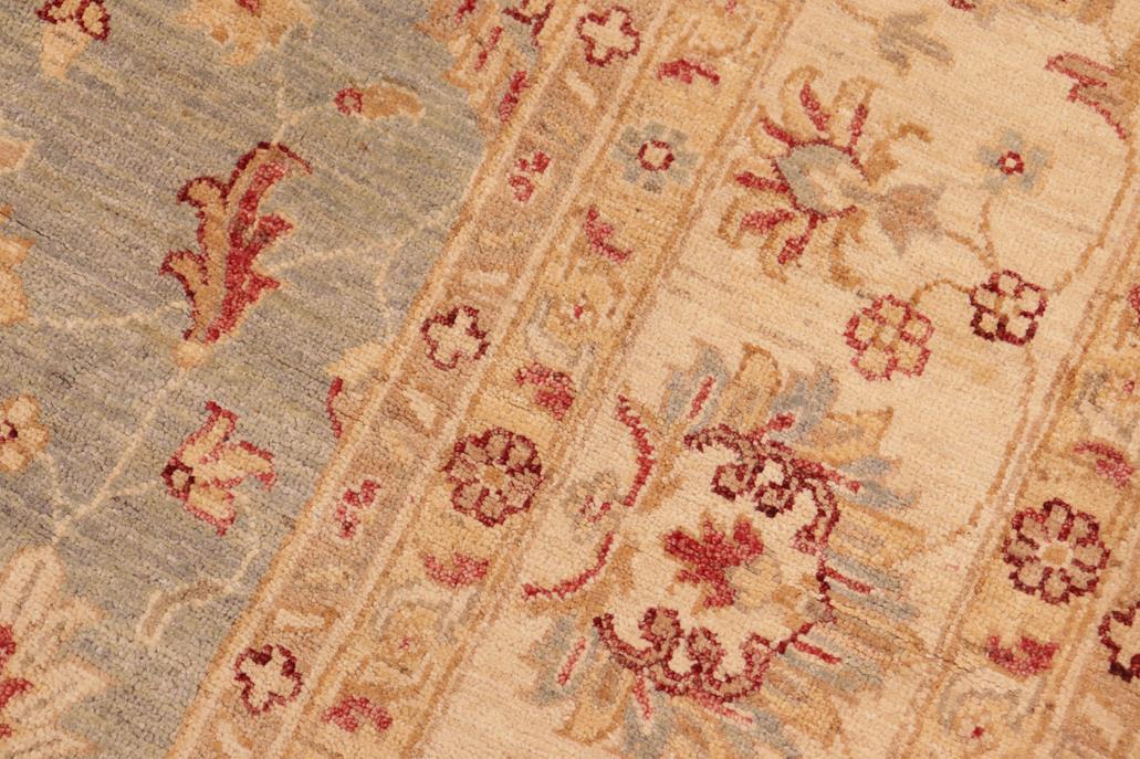 handmade Traditional Kafkaz Gray Beige Hand Knotted RECTANGLE 100% WOOL area rug 7 x 11