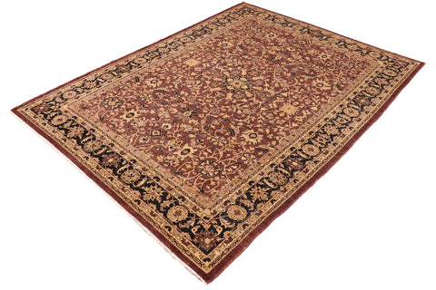 handmade Traditional Kafkaz Brown Blue Hand Knotted RECTANGLE 100% WOOL area rug 10x14