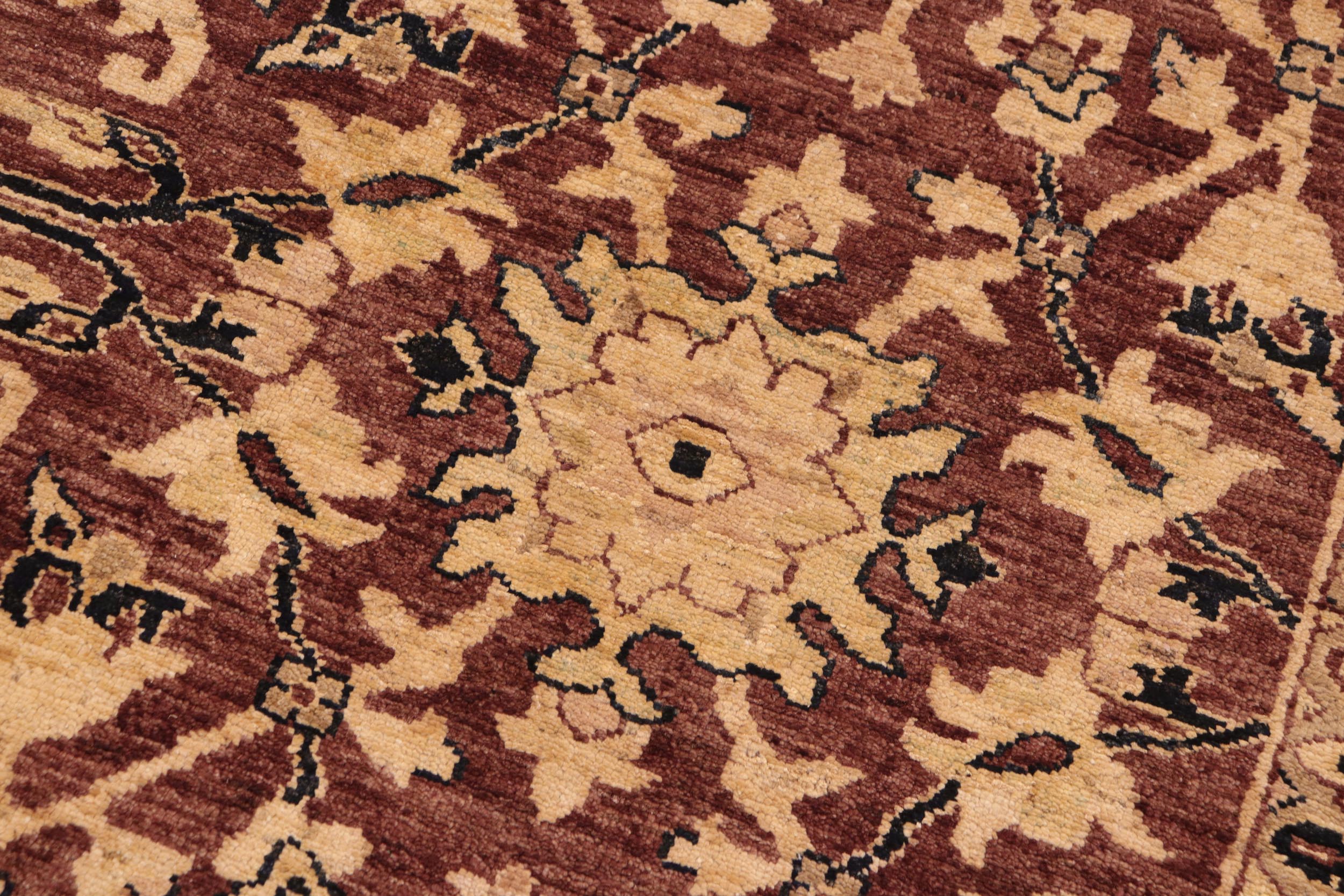 handmade Traditional Kafkaz Brown Blue Hand Knotted RECTANGLE 100% WOOL area rug 10x14