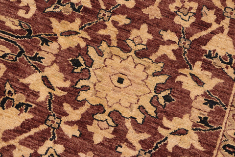 handmade Traditional Kafkaz Brown Blue Hand Knotted RECTANGLE 100% WOOL area rug 10x14