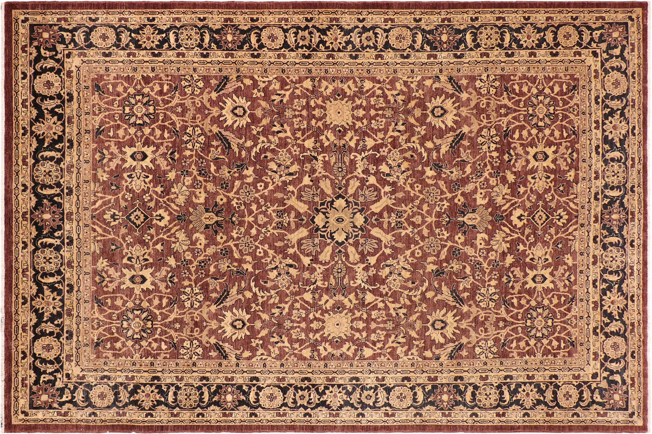 handmade Traditional Kafkaz Brown Blue Hand Knotted RECTANGLE 100% WOOL area rug 10x14