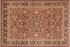10x14 hand knotted Ziegler wool rug in brown and blue - Classic Ziegler Kelli