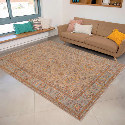 handmade Traditional Kafkaz Gray Blue Hand Knotted RECTANGLE 100% WOOL area rug 10x14