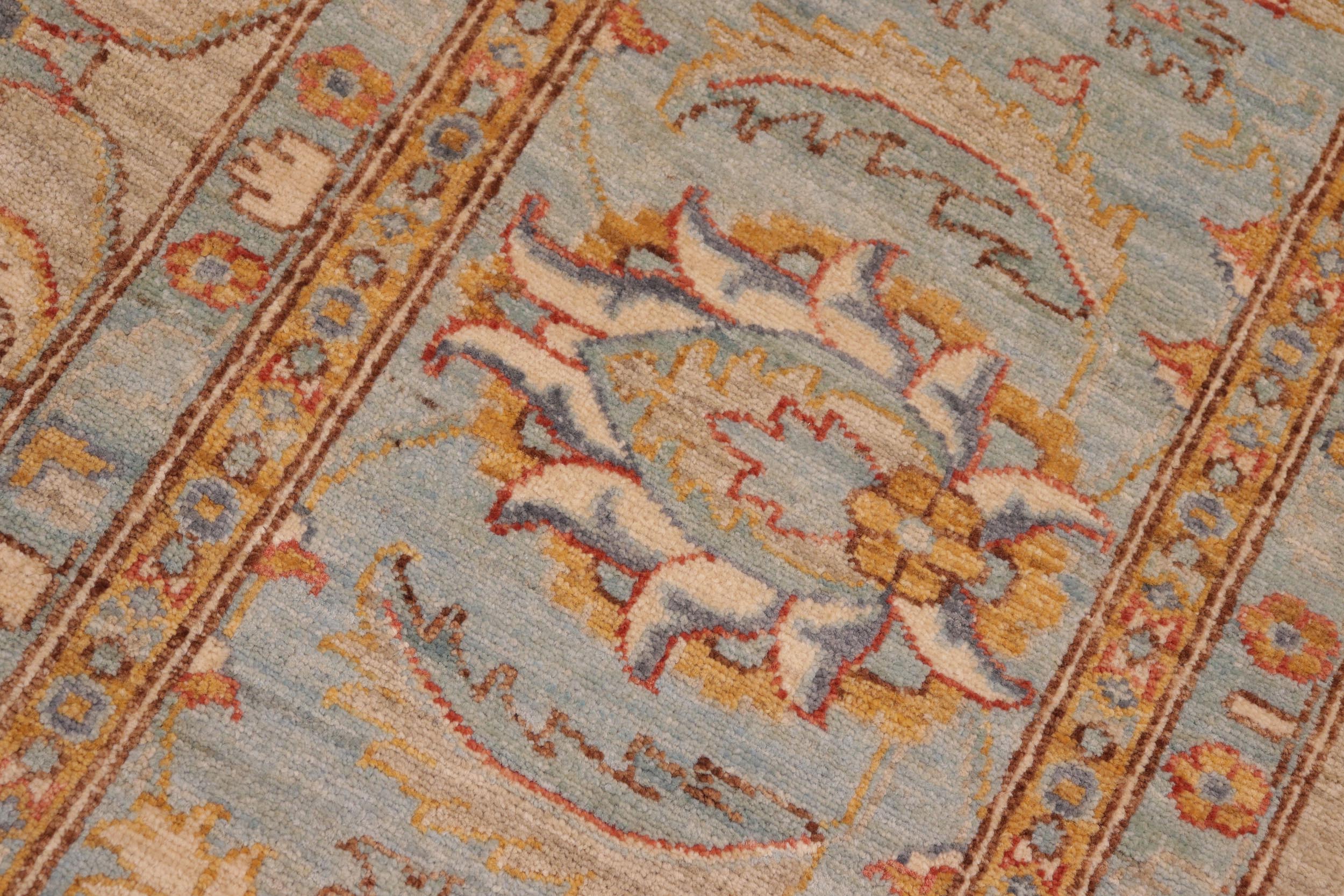 handmade Traditional Kafkaz Gray Blue Hand Knotted RECTANGLE 100% WOOL area rug 10x14