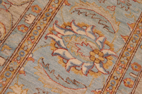 handmade Traditional Kafkaz Gray Blue Hand Knotted RECTANGLE 100% WOOL area rug 10x14