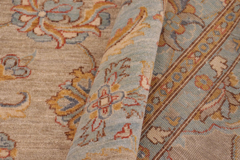 handmade Traditional Kafkaz Gray Blue Hand Knotted RECTANGLE 100% WOOL area rug 10x14