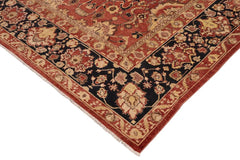 handmade Traditional Kafkaz Rust Blue Hand Knotted RECTANGLE 100% WOOL area rug 10 x 14