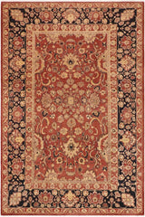 handmade Traditional Kafkaz Rust Blue Hand Knotted RECTANGLE 100% WOOL area rug 10 x 14