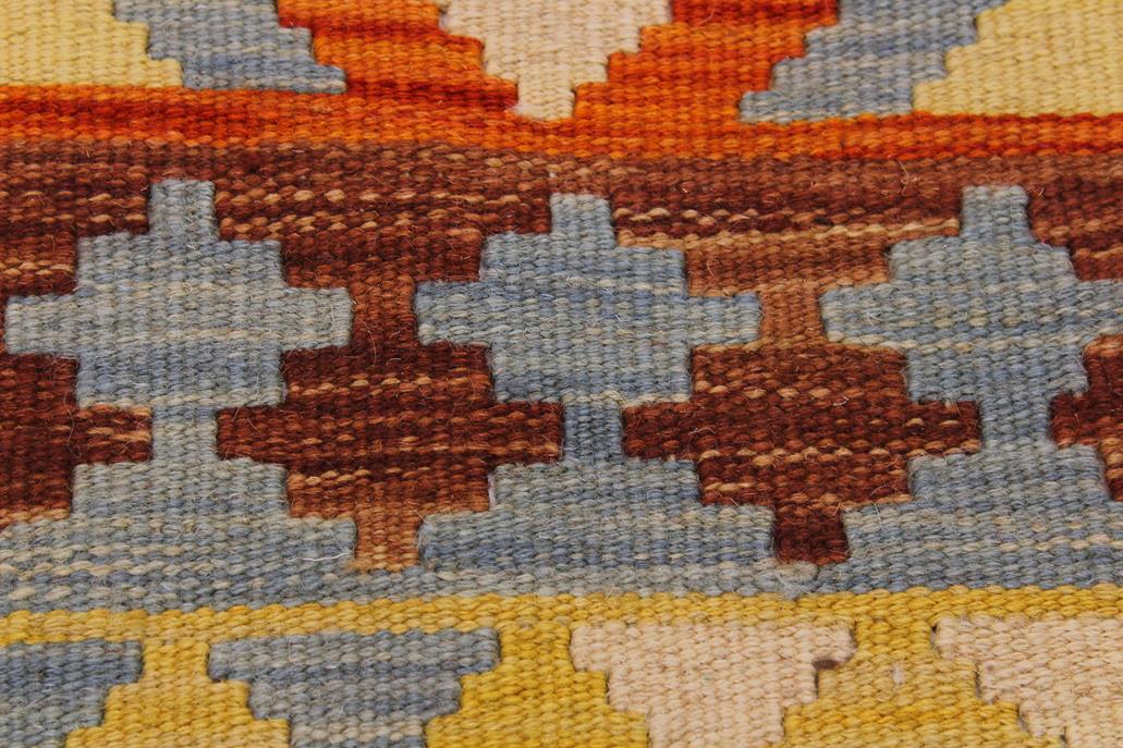Flat Weave Kilim Antique Navaho Vintage handmade Geometric Kilim Beige Gray Hand-Woven Rectangle 100% Wool Area Rug 3x7 