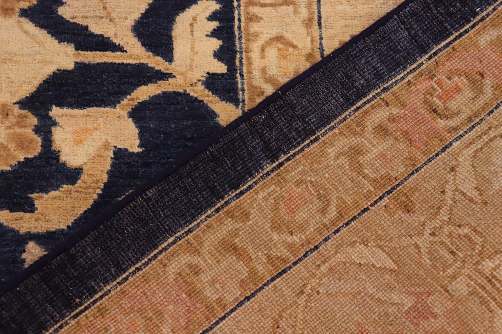 handmade Traditional Kafkaz Blue Gold Hand Knotted RECTANGLE 100% WOOL area rug 10 x 14