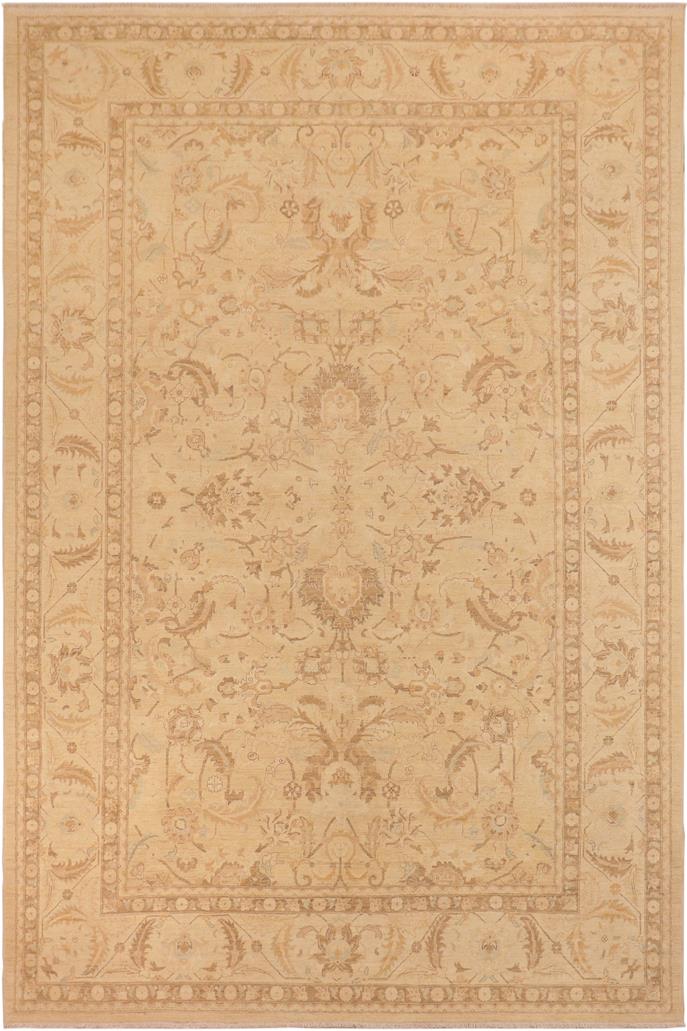 handmade Traditional Kafkaz Tan Beige Hand Knotted RECTANGLE 100% WOOL area rug 10 x 14