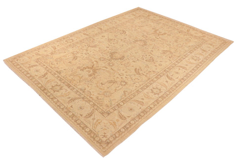 handmade Traditional Kafkaz Tan Beige Hand Knotted RECTANGLE 100% WOOL area rug 10x14