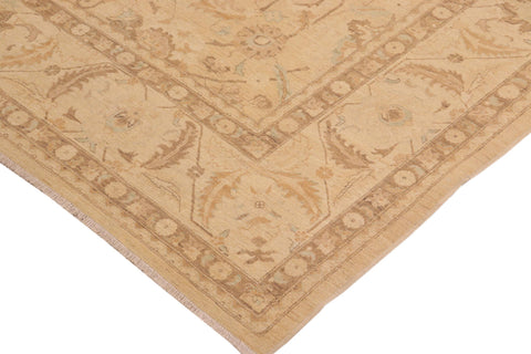 handmade Traditional Kafkaz Tan Beige Hand Knotted RECTANGLE 100% WOOL area rug 10x14
