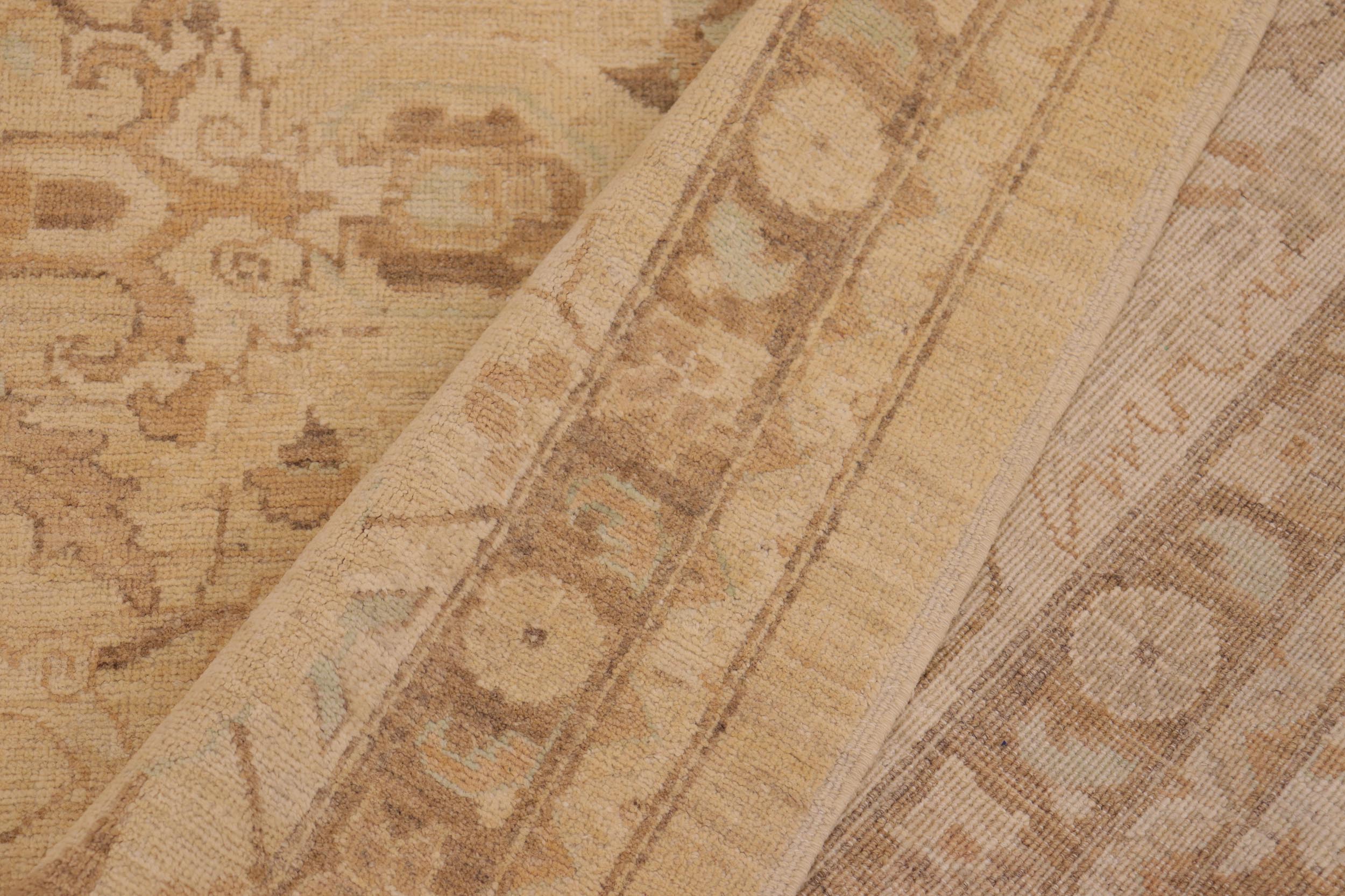 handmade Traditional Kafkaz Tan Beige Hand Knotted RECTANGLE 100% WOOL area rug 10x14
