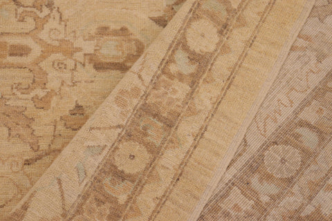 handmade Traditional Kafkaz Tan Beige Hand Knotted RECTANGLE 100% WOOL area rug 10x14