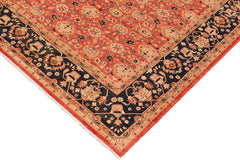 handmade Transitional Kafkaz Red Blue Hand Knotted RECTANGLE 100% WOOL area rug 10 x 13