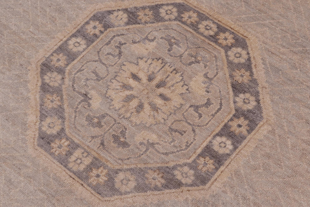 handmade Traditional Kafkaz Lt. Gray Drk. Gray Hand Knotted RECTANGLE 100% WOOL area rug 9' x 12'