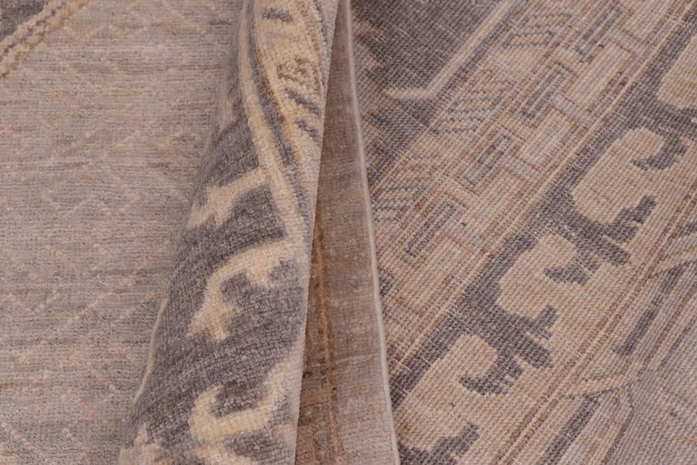 handmade Traditional Kafkaz Lt. Gray Drk. Gray Hand Knotted RECTANGLE 100% WOOL area rug 9' x 12'