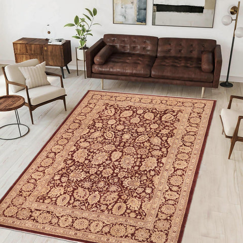 handmade Traditional Kafkaz Brown Beige Hand Knotted RECTANGLE 100% WOOL area rug 10x14