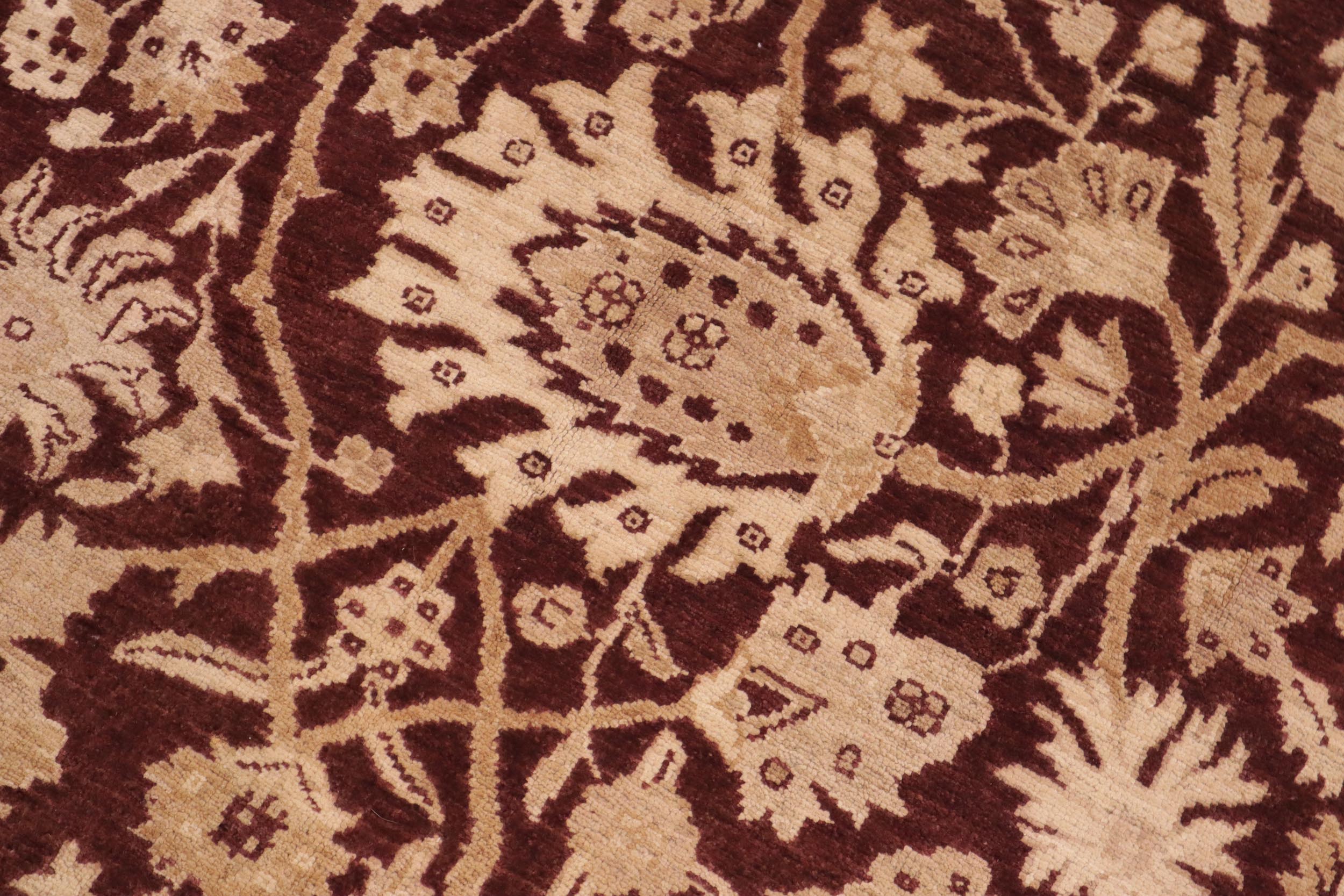 handmade Traditional Kafkaz Brown Beige Hand Knotted RECTANGLE 100% WOOL area rug 10x14