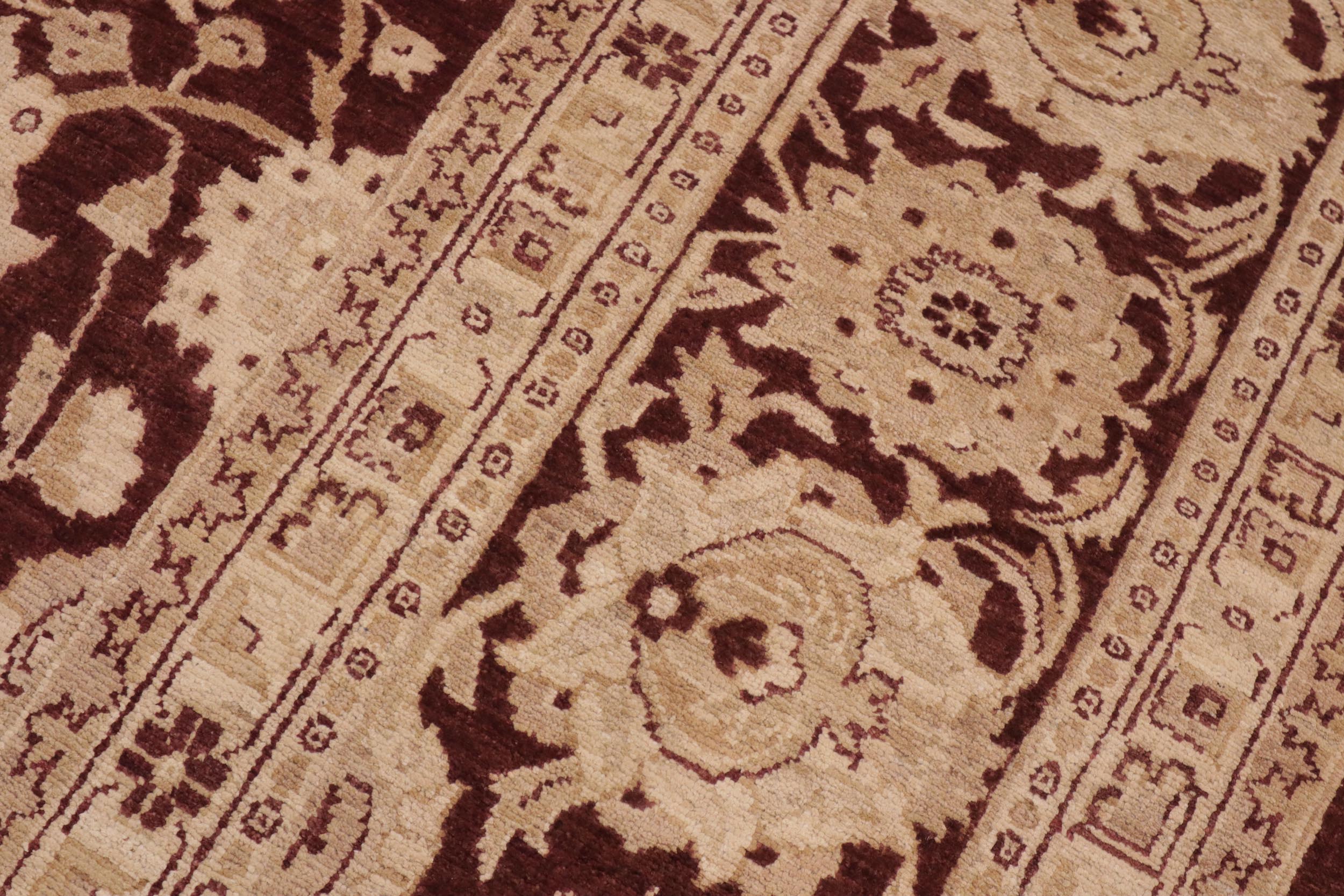 handmade Traditional Kafkaz Brown Beige Hand Knotted RECTANGLE 100% WOOL area rug 10x14
