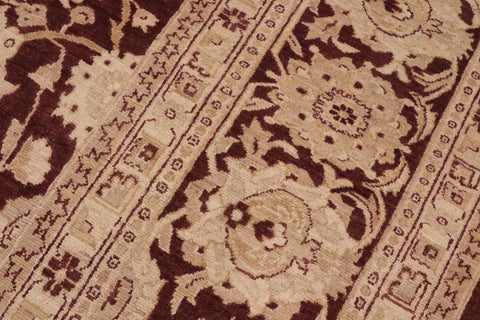 handmade Traditional Kafkaz Brown Beige Hand Knotted RECTANGLE 100% WOOL area rug 10x14