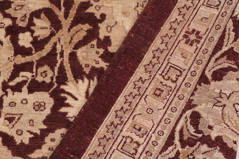 handmade Traditional Kafkaz Brown Beige Hand Knotted RECTANGLE 100% WOOL area rug 10x14
