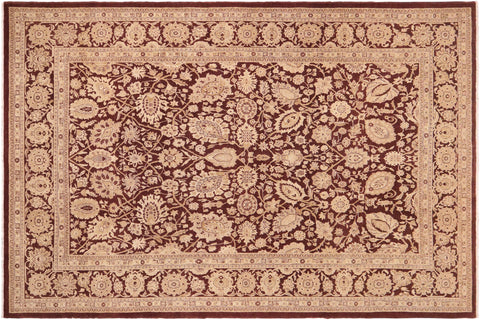 handmade Traditional Kafkaz Brown Beige Hand Knotted RECTANGLE 100% WOOL area rug 10x14