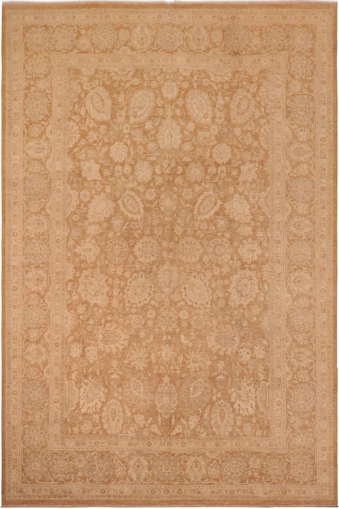 handmade Traditional Kafkaz Brown Beige Hand Knotted RECTANGLE 100% WOOL area rug 10 x 14
