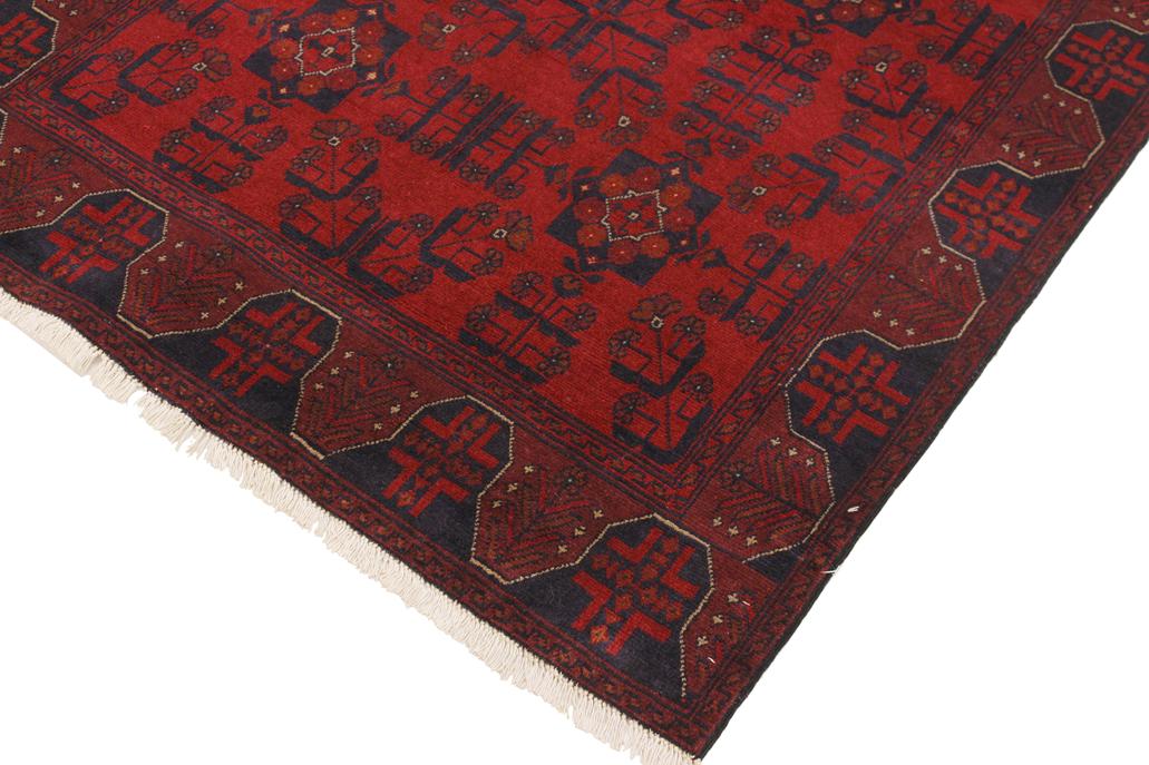 handmade Tribal Biljik Khal Mohammadi Drk. Red Black Hand Knotted RECTANGLE 100% WOOL area rug 4x6