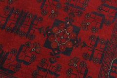 handmade Tribal Biljik Khal Mohammadi Drk. Red Black Hand Knotted RECTANGLE 100% WOOL area rug 4x6