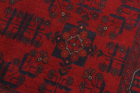 handmade Tribal Biljik Khal Mohammadi Drk. Red Black Hand Knotted RECTANGLE 100% WOOL area rug 4x6