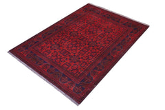 handmade Tribal Biljik Khal Mohammadi Red Blue Hand Knotted RECTANGLE 100% WOOL area rug 5x6